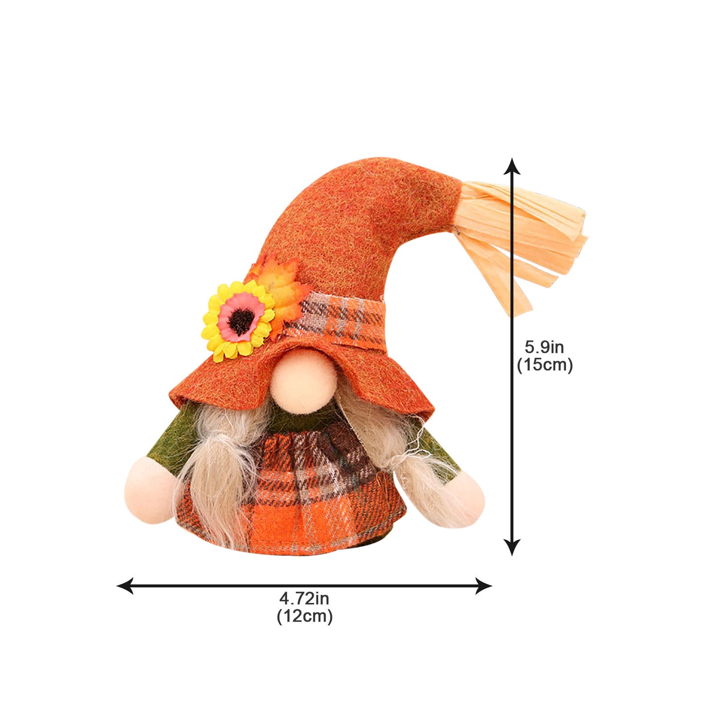 Fall Gnome Autumn Gnome Pumpkin Sunflower Swedish Dwarf