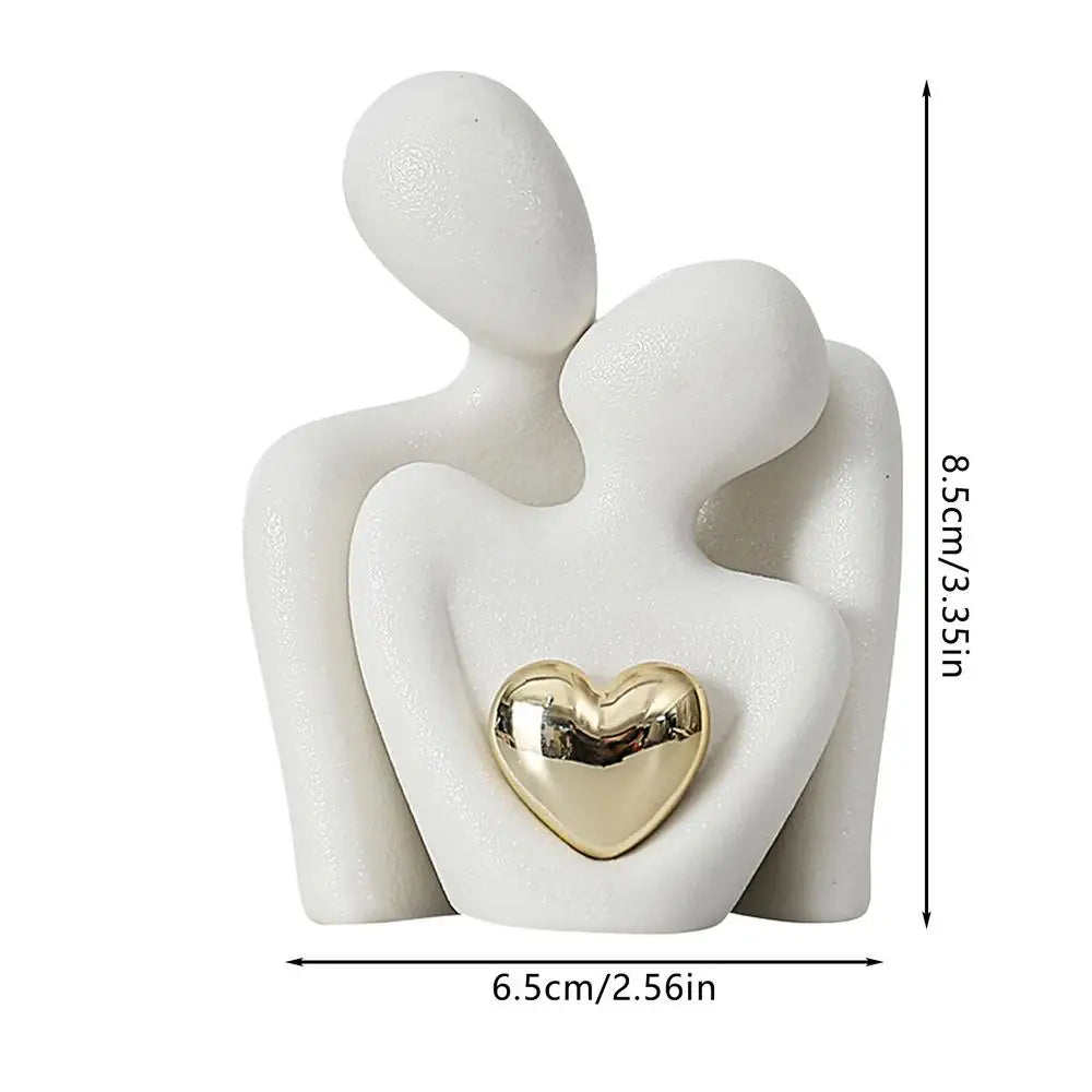 Nordic Decorative Abstract Couple Statue - Nova