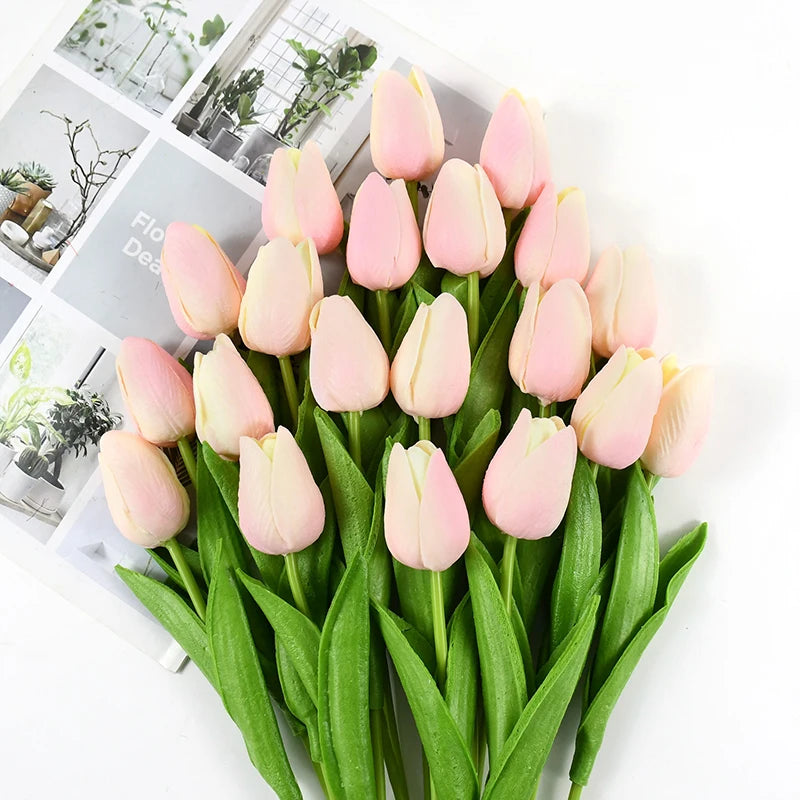 Tulip Flower Artificial Tulip Bouquet 10/5Pcs