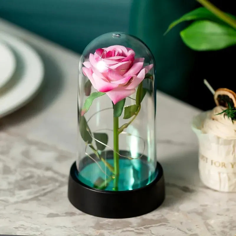 Eternal Rose Flower Colorful Luminous Ornament