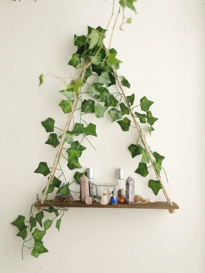 Wood Shelf with Leaf Hanging Decoration LED - Nova