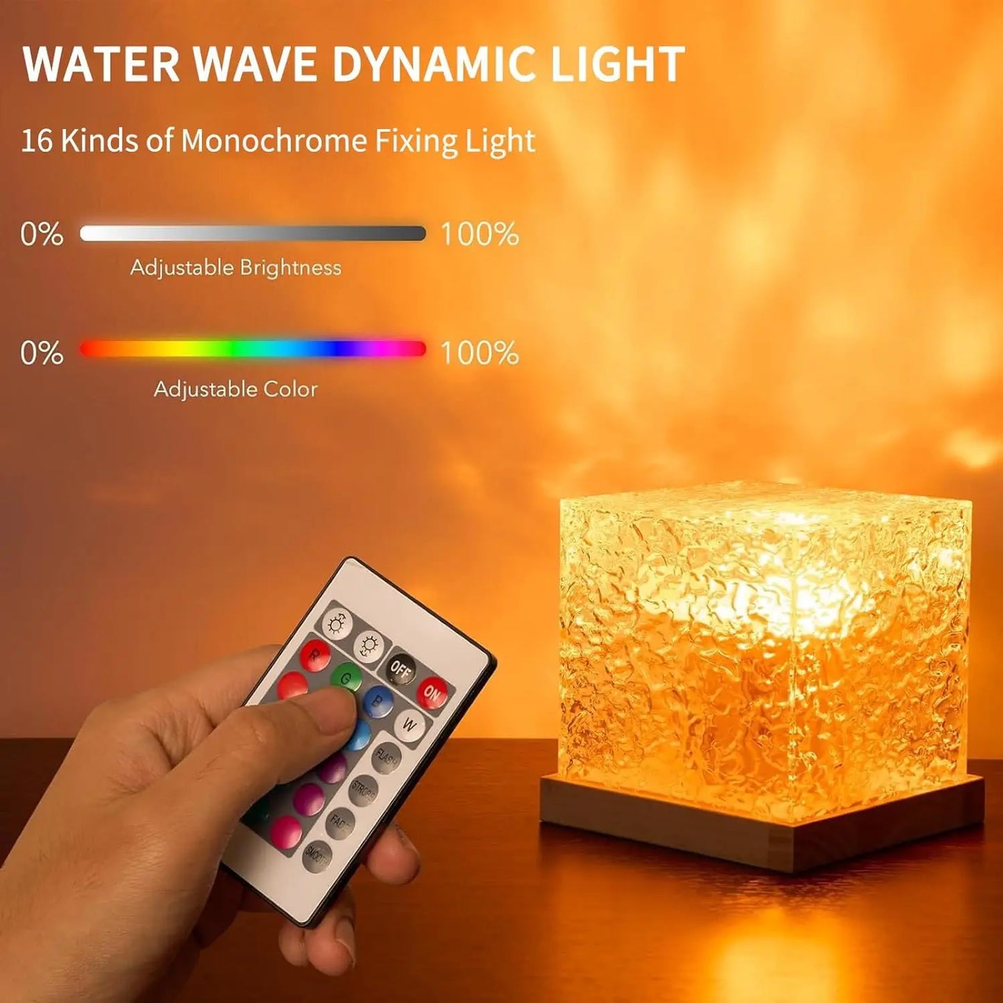 Ocean Wave Projector Light 16 Colors Midnight Aura