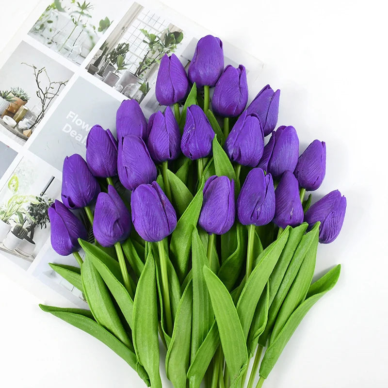 Tulip Flower Artificial Tulip Bouquet 10/5Pcs