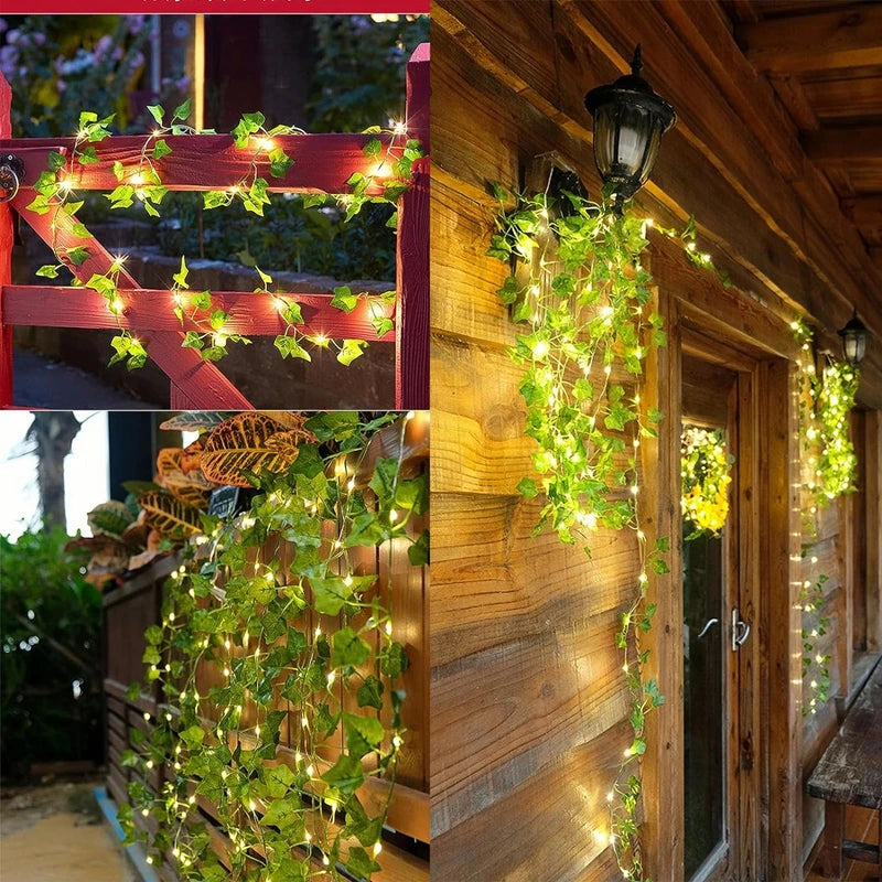 Flower Green Leaf String Lights Artificial Ivy Vine - Nova