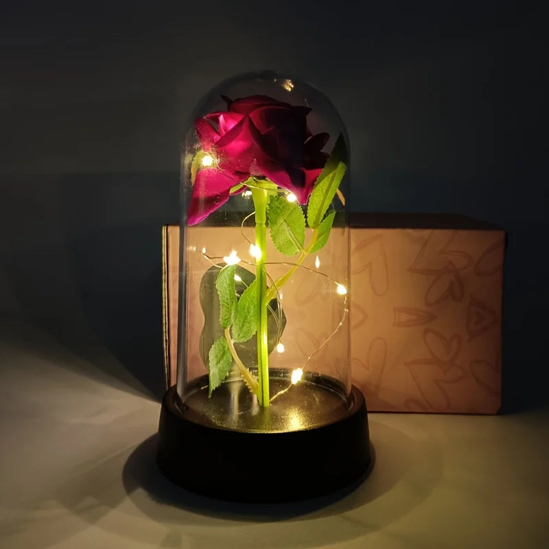 Eternal Rose Flower Colorful Luminous Ornament