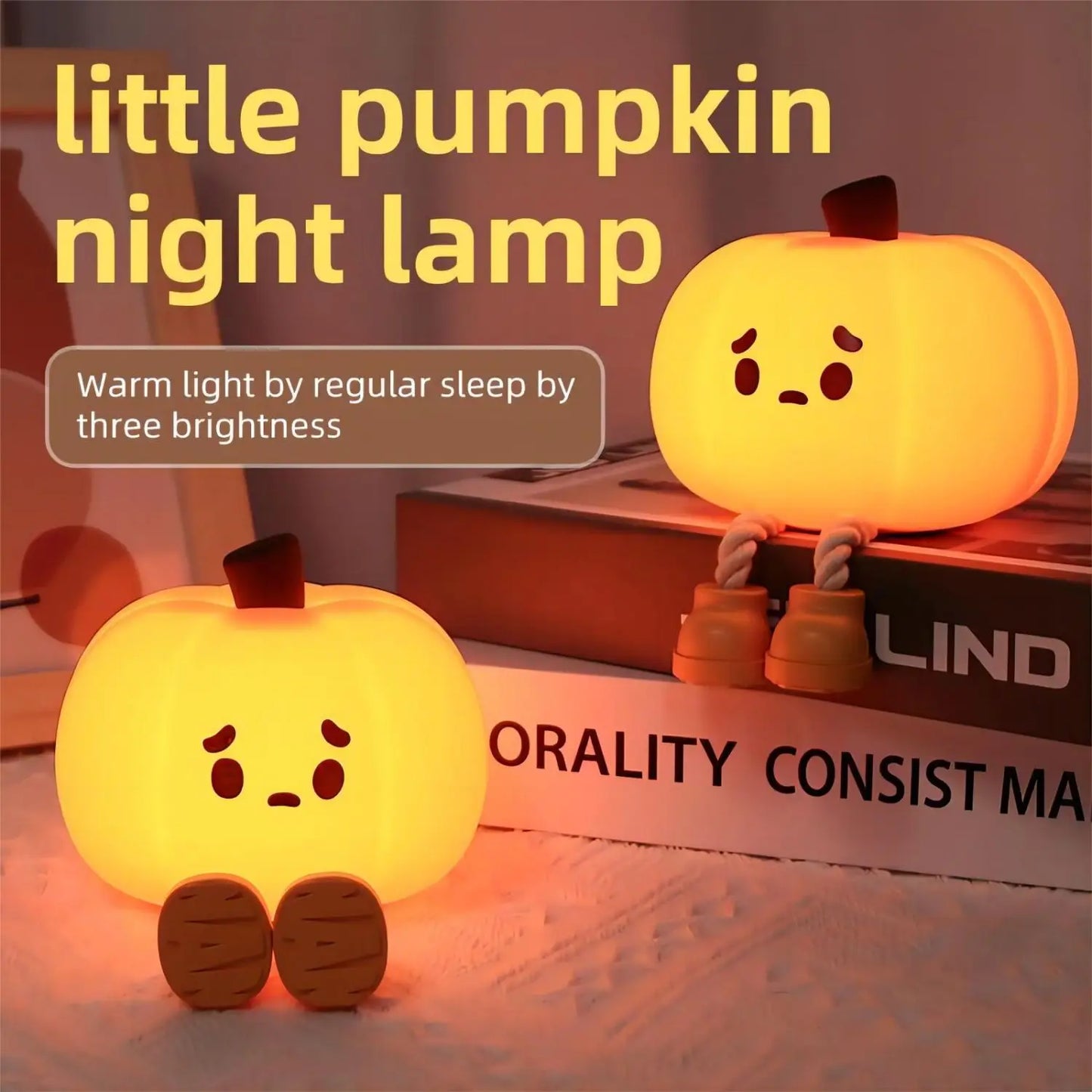 Halloween Pumpkin Night Lights Cute Soft Silicone