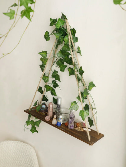 Wood Shelf with Leaf Hanging Decoration LED - Nova