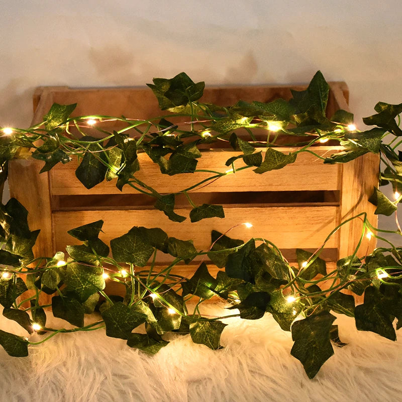 Flower Green Leaf String Lights Artificial Ivy Vine - Nova