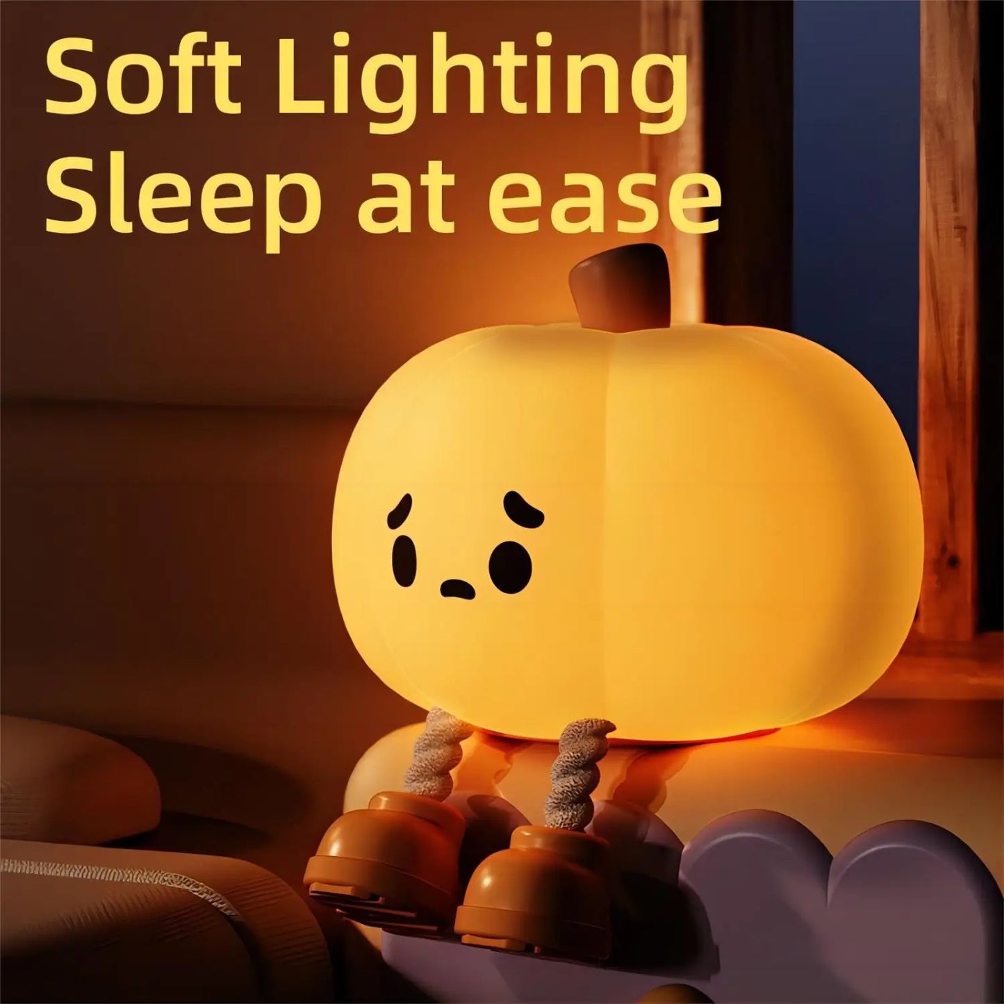 Halloween Pumpkin Night Lights Cute Soft Silicone