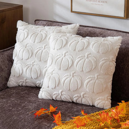 Halloween pumpkin velvet Throw Pillow - Nova