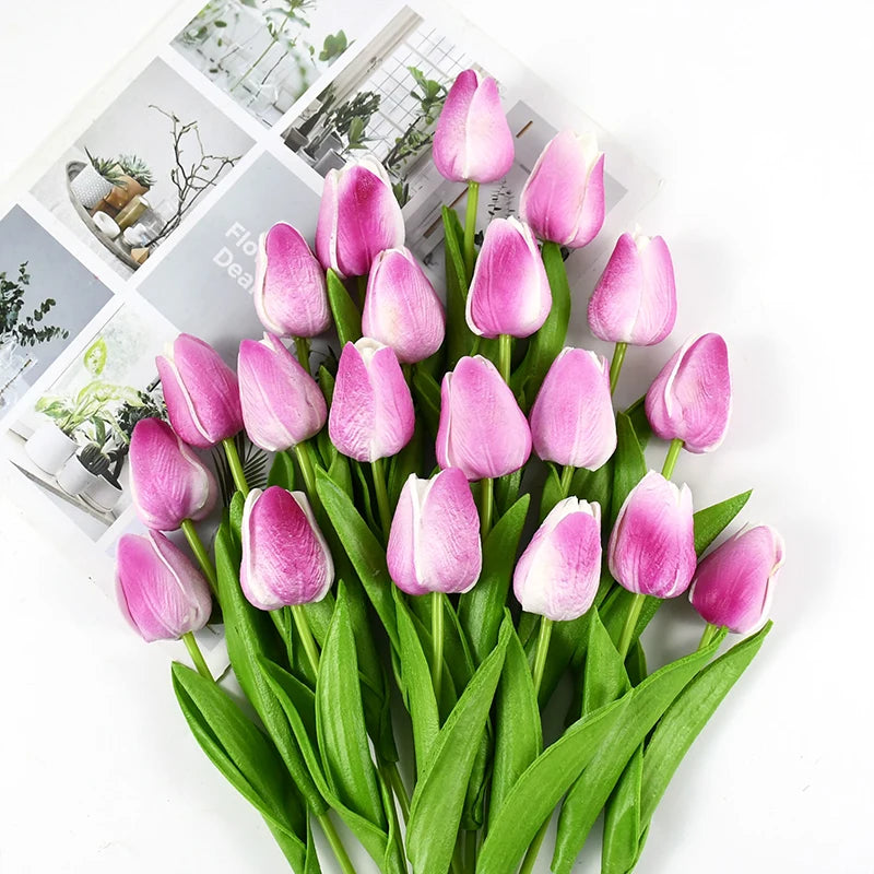 Tulip Flower Artificial Tulip Bouquet 10/5Pcs